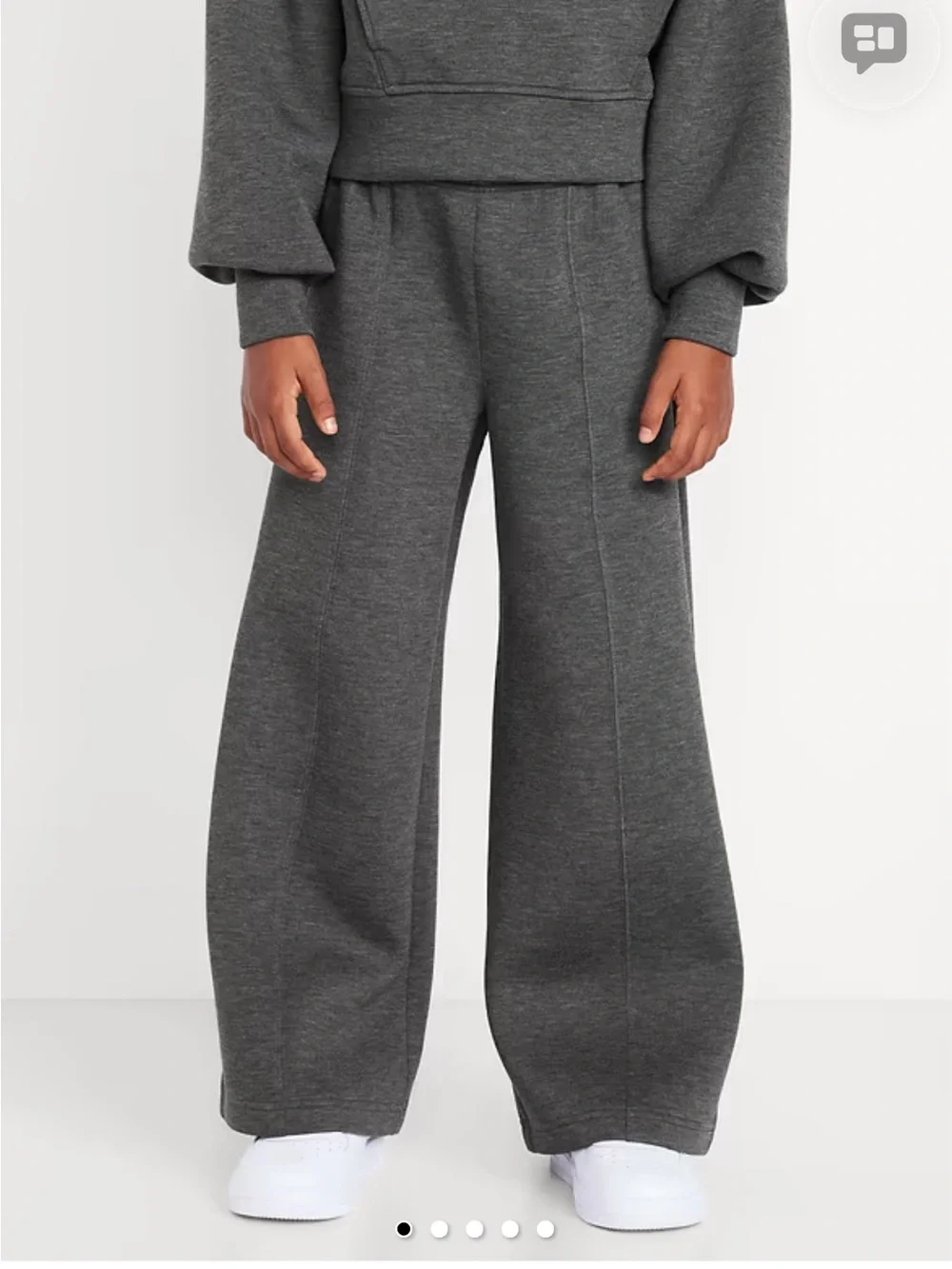 OLD NAVY Bounce fleece Girls' Dark Gray Half-Zip Sweatshirt Top size 8 kids